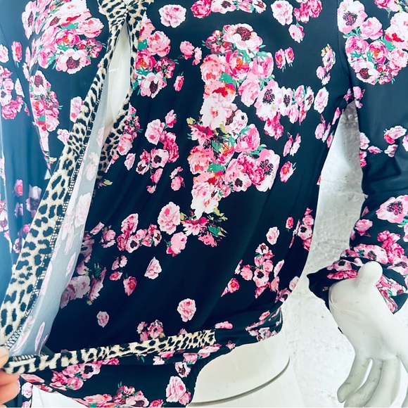 INC International Concepts Floral Print Shirt Womens Surplice Neck SizeXXL - Picture 3 of 9